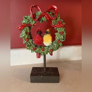 QVC Festive Cardinal Wreath Decoration